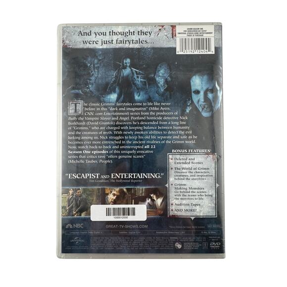 Grimm Season 1 SciFi Horror Mystery TV Series DVD New Sealed - Picture 2 of 3
